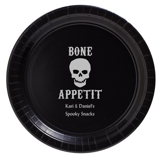 Bone Appetit Skull Paper Plates